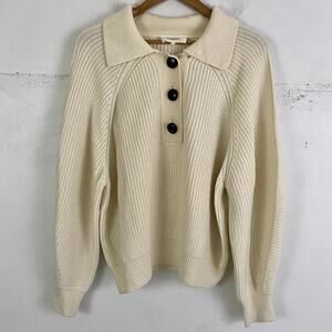 BA&SH cream 100% Wool Lady Pullover knit sweater sz M